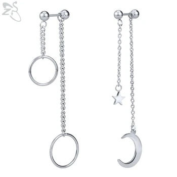 ZS 1 Pair Kpop Stainless Steel Earrings Long Drop Earring For Women Girls Circle Moon Star Pendant Earring Gift Accessories 2019
ZS 1 Pair Kpop Stainless Steel Earrings Long Drop Earring For Women Girls Circle Moon Star Pendant Earring Gift Accessories 2019