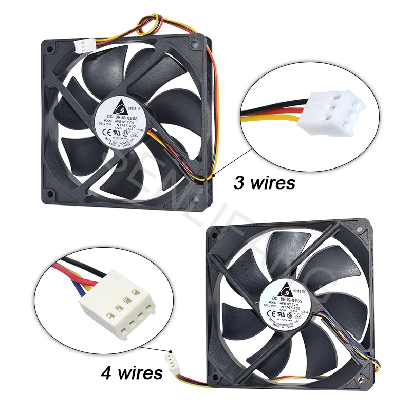 Well Tested Dual Ball Bearing Fan AFB1212VH 12025 12V 0.60A 12CM 3 Pins 4 Pins PWM Temperature Control Fan 120*120*25MM Well Tested Dual Ball Bearing Fan AFB1212VH 12025 12V 0.60A 12CM 3 Pins 4 Pins PWM Temperature Control Fan 120*120*25MM