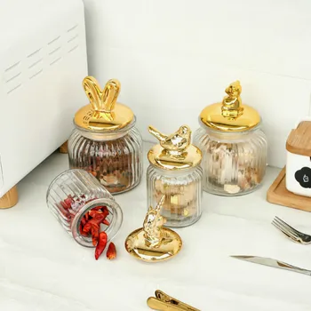Nordic Gold Plated Ceramic Cover Glass Jar Animal Shape Storage Bottle Kitchen Storage Box Candy Snack Storage Tank Decoration
Nordic Gold Plated Ceramic Cover Glass Jar Animal Shape Storage Bottle Kitchen Storage Box Candy Snack Storage Tank Decoration