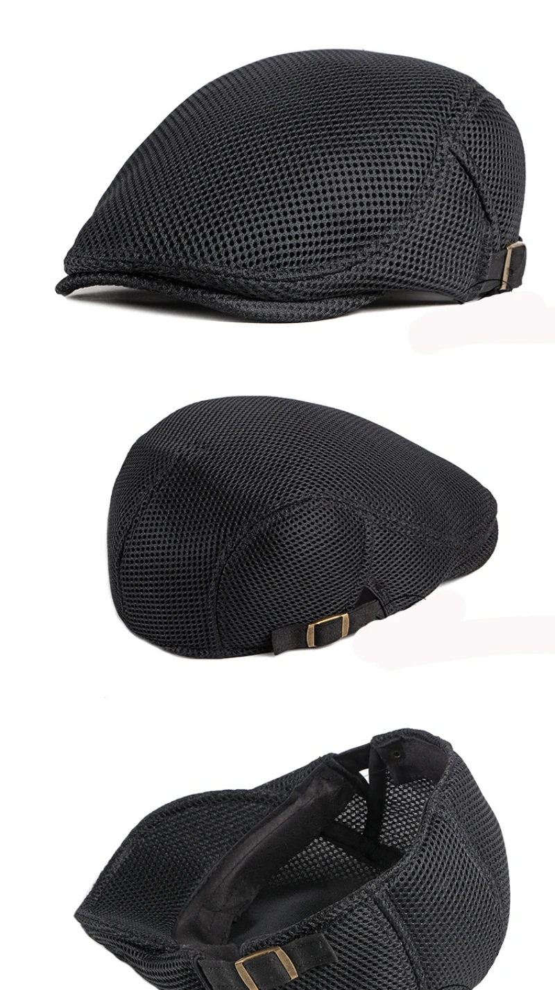 Waliicorners Beret Breathable Spring Summer Mesh Cap Men Women Sun Hat Adjusted Ivy Newsboy Flat Cap Beret Hat Cabbie Driver Beret Cap 30 H0b0c2157703843b5be1cc02e1dba1faaE