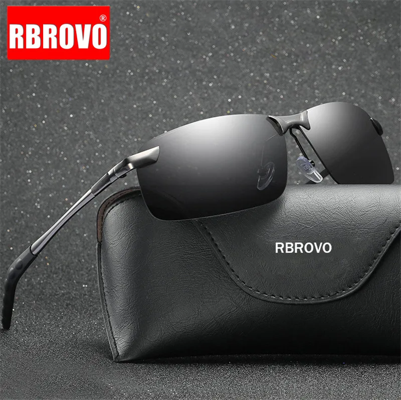 

RBROVO 2019 Color Changing Sunglasses Men Brand Designer Classic Metal Polarized Glasses Women Driving Oculos De Sol UV400