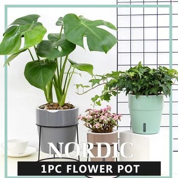 Balcony Garden Green Planter Self Watering Nordic Style Flowerpot Set Home With Iron Stand Indoor Decorative Office Vase Simple
Balcony Garden Green Planter Self Watering Nordic Style Flowerpot Set Home With Iron Stand Indoor Decorative Office Vase Simple
