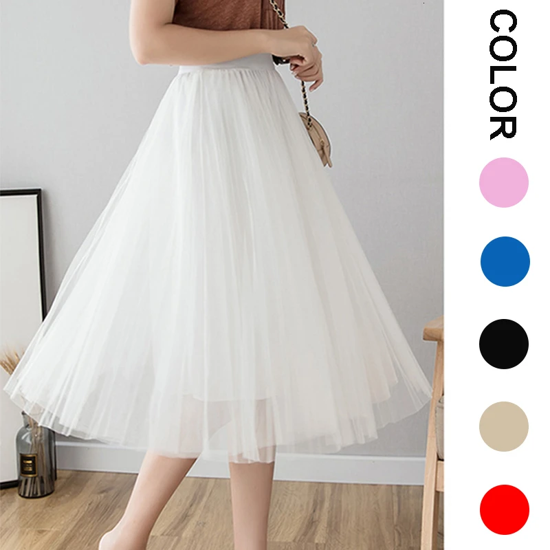 Mesh Tutu Skirt Womens Pleated Skirt Black White High Waist Women Tulle Skirts 2019 Summer Autumn Winter Mid Skirt Jupe Faldas
Mesh Tutu Skirt Womens Pleated Skirt Black White High Waist Women Tulle Skirts 2019 Summer Autumn Winter Mid Skirt Jupe Faldas
