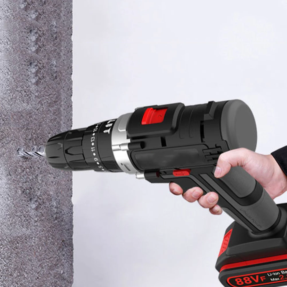 12V 88VF Electric Drill With Rechargeable Lithium Battery Electric Screwdriver Cordless Screwdriver Two-speed Power Tools
12V 88VF Electric Drill With Rechargeable Lithium Battery Electric Screwdriver Cordless Screwdriver Two-speed Power Tools