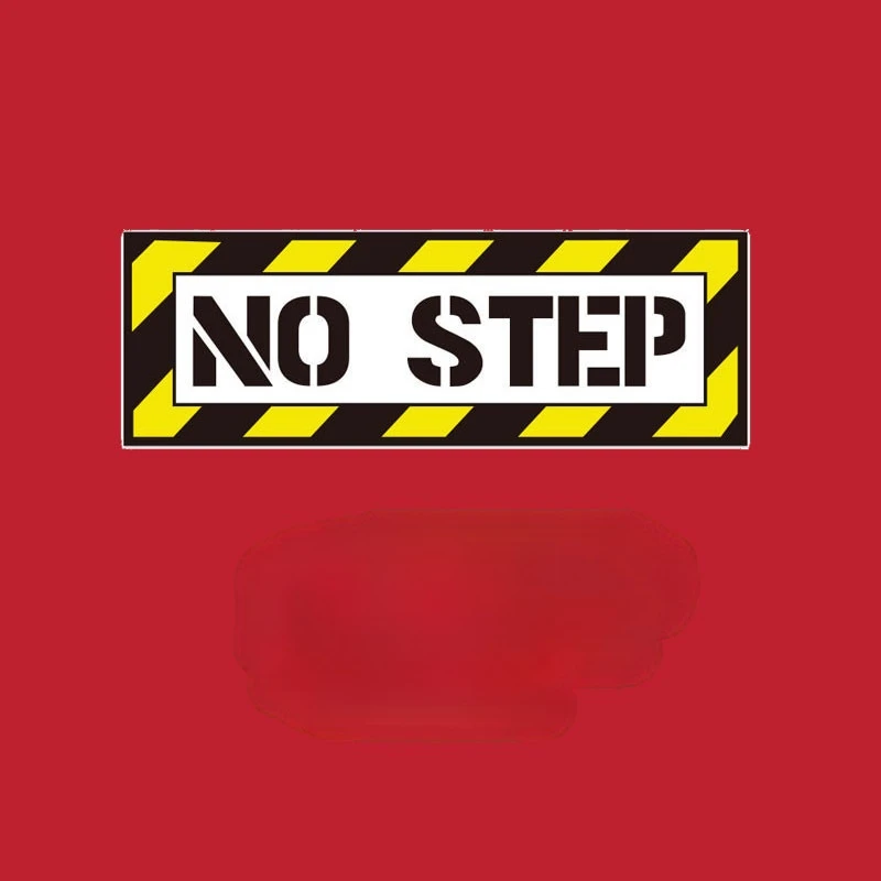 

No Step Warning Mark Reminder Decal Waterproof for Laptop Pitcher Guitar Journal Decorate DIY Car Sticker Decal Decor Motorcycle