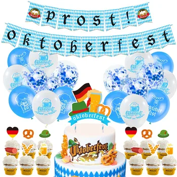 Munich Beer Festival Party Balloons Oktoberfest Banner Flags Cake Topper for Beer Party Supplies Baby Shower Kids Gift
Munich Beer Festival Party Balloons Oktoberfest Banner Flags Cake Topper for Beer Party Supplies Baby Shower Kids Gift