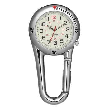 Clip-on Quartz Watch Night Light Alloy Unisex Backpack Buckle Belt Watch with White Dial Ideal for Doctors Nurses Rock Climbing
Clip-on Quartz Watch Night Light Alloy Unisex Backpack Buckle Belt Watch with White Dial Ideal for Doctors Nurses Rock Climbing