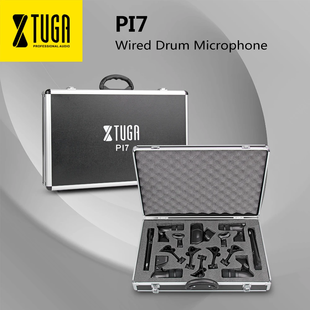 Набор микрофонов XTUGA PI7 с проводным динамическим барабаном (металлический и