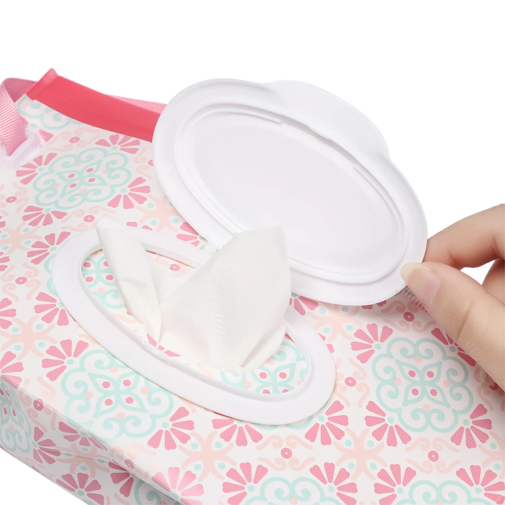 Generic 1Pc Wet Wipes Bag Portable Flip Cover SnapStrap Cosmetic Pouch