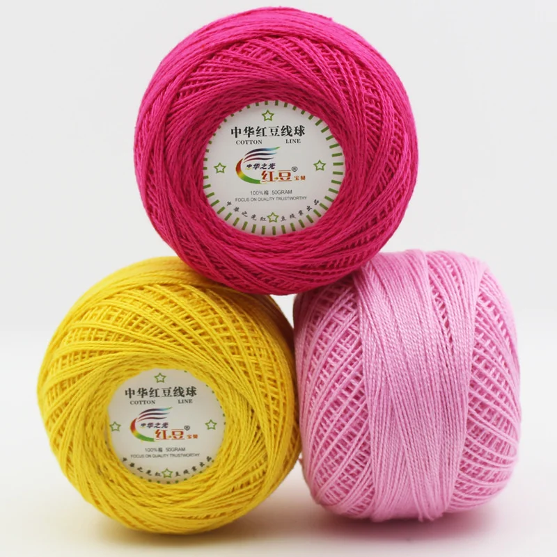 

mylb 10balls=500g 3#Lace Yarn 100% Cotton Yarn for Crocheting Fine Combed Yarn Using 2.5mm Crochet Yarn