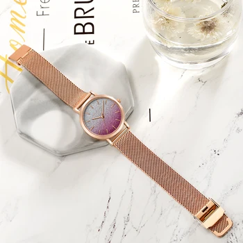 Ayhaus Gradient Colorful Quartz-watch Women Ladies Stainless Steel Clock Rose Golden Fashion Luxury Wristwatch Female
Ayhaus Gradient Colorful Quartz-watch Women Ladies Stainless Steel Clock Rose Golden Fashion Luxury Wristwatch Female