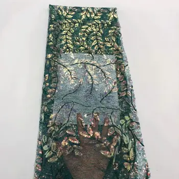 2020 Dark Green Sequins Net Fabric High Quality New Senegal Embroidery Wedding Bridge Dresses Mesh Tulle Net Lace Sewing Fabrics
2020 Dark Green Sequins Net Fabric High Quality New Senegal Embroidery Wedding Bridge Dresses Mesh Tulle Net Lace Sewing Fabrics