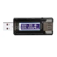 USB Tester Voltmeter 4V-30V 0-3A Charger Capacity Indicator Time Display Mobile Battery Power Detector
USB Tester Voltmeter 4V-30V 0-3A Charger Capacity Indicator Time Display Mobile Battery Power Detector