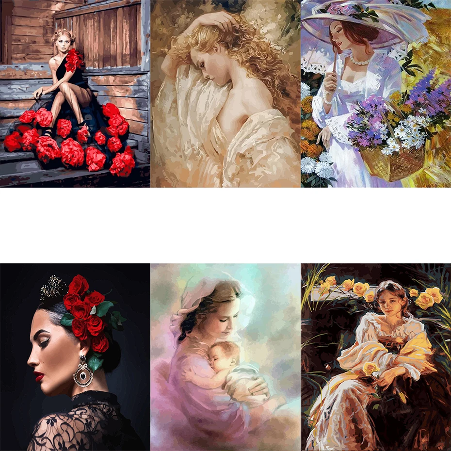 AMTMBS "Romantic Girl Woman Kits" Acrylic Paint Oil Painting By Numbers Hand Painted On Canvas Home Wall Art Decoration
AMTMBS "Romantic Girl Woman Kits" Acrylic Paint Oil Painting By Numbers Hand Painted On Canvas Home Wall Art Decoration