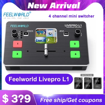FEELWORLD LIVEPRO L1 Multi-format Video Mixer 4 x HDMI inputs multi camera production real time live streaming
FEELWORLD LIVEPRO L1 Multi-format Video Mixer 4 x HDMI inputs multi camera production real time live streaming
