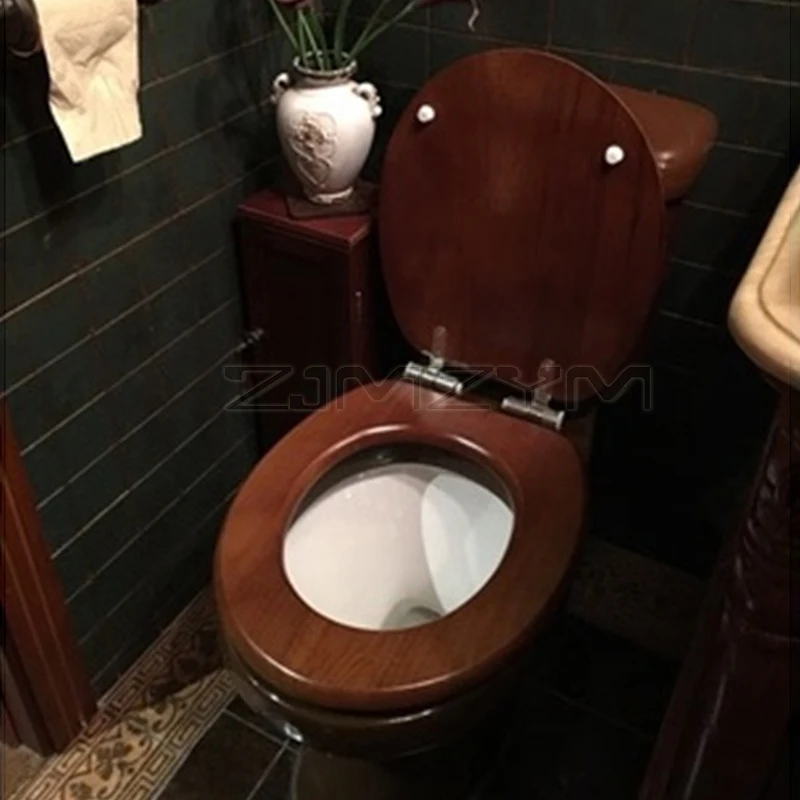 Solid wood toilet cover Stainless steel slow-close quick release hinge OUV type universal thickened seat ring toilet seats cover
Solid wood toilet cover Stainless steel slow-close quick release hinge OUV type universal thickened seat ring toilet seats cover