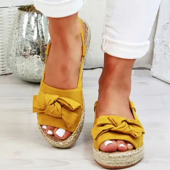 Women's Bowknot Linen Sandals European Summer Thick Bottom Fish Mouth Women's Shoes Ladies Platform Flock Sandals Large Size 43
Women's Bowknot Linen Sandals European Summer Thick Bottom Fish Mouth Women's Shoes Ladies Platform Flock Sandals Large Size 43