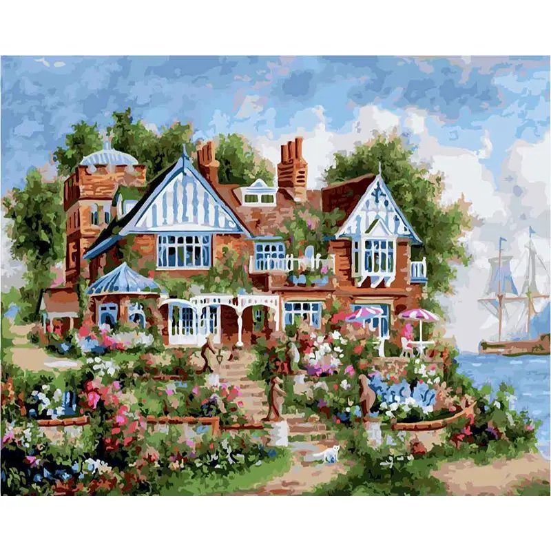 SELILALI Paint By Numbers Beautiful House Landscape Painting Number Home Decoration Wall Art Picture Framed On Canvas Diy Gift
SELILALI Paint By Numbers Beautiful House Landscape Painting Number Home Decoration Wall Art Picture Framed On Canvas Diy Gift