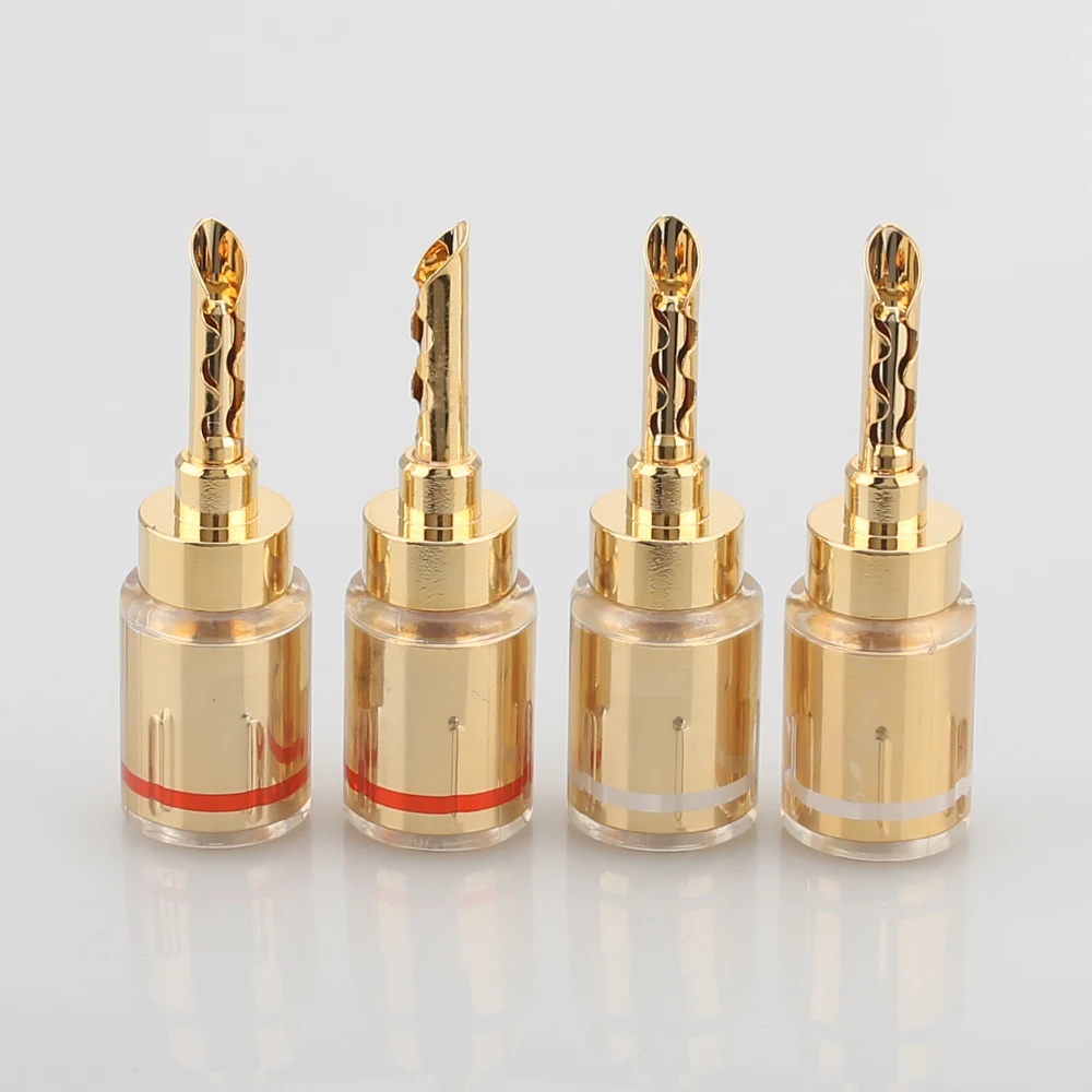 4Pcs 24K Gold plated BFA banana connector Banana Plug Adapter Wire Speaker Connectors
4Pcs 24K Gold plated BFA banana connector Banana Plug Adapter Wire Speaker Connectors