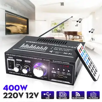 

Bluetooth HiFi Amplifier Stereo Surround Home Karaoke Digital Amp For Home Cinema Lossless Audio Subwoofers Speakers LED Display