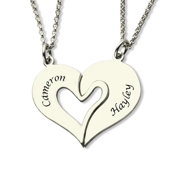 Breakable Heart Necklace Set For Couple Name Necklace Set in Silver Always Be with You Name Valentine's Day Jewelry
Breakable Heart Necklace Set For Couple Name Necklace Set in Silver Always Be with You Name Valentine's Day Jewelry