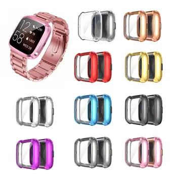 

Screen Protector Compatible Fitbit Versa 2 Case Ultra-Thin Slim Soft TPU Protective Case All-Around TPU Full Cover Bumper Shell