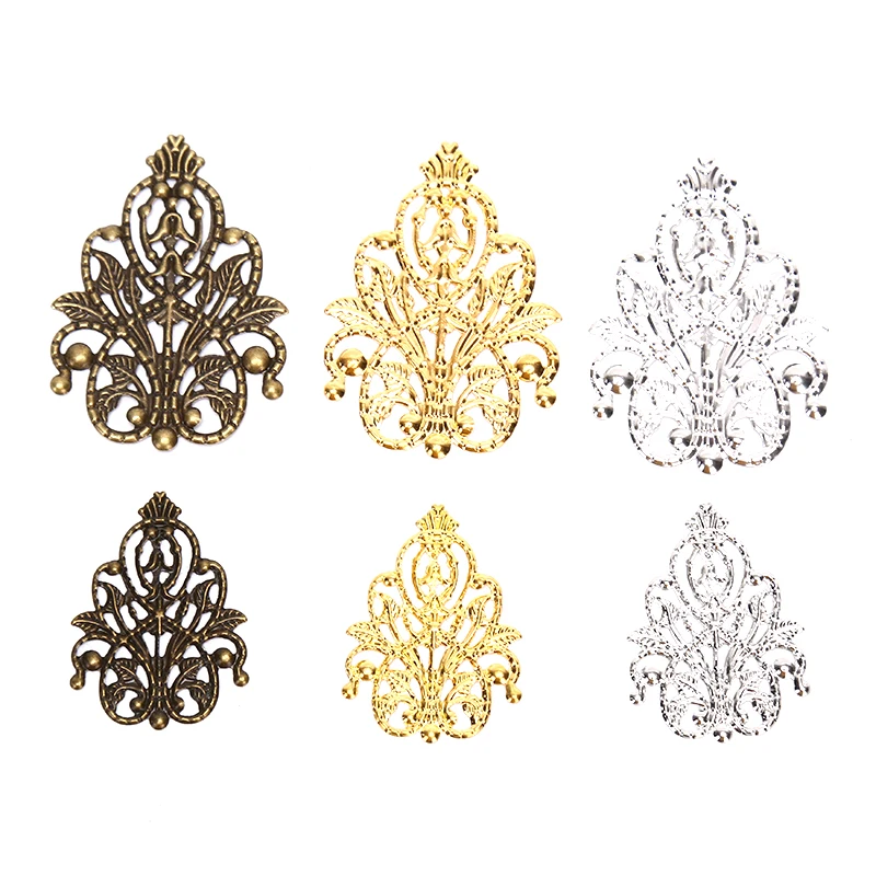 

20Pcs Wholesale Filigree Crafts Hollow Embellishments Findings,Jewelry Accessories,Bronze Tone Ornaments