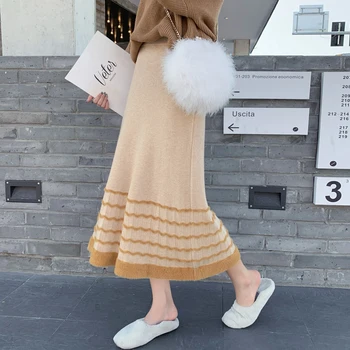 2019 Women Skirt Knitting Flocking Medium Length S Super Skirts Khaki Gray Black 9394
2019 Women Skirt Knitting Flocking Medium Length S Super Skirts Khaki Gray Black 9394