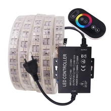 220V RGB LED Strip Light 120LED/m 5050 Waterproof IP67 Touch Remote Control Double Row Flexible LED Ribbon Decoration EU UK AU
220V RGB LED Strip Light 120LED/m 5050 Waterproof IP67 Touch Remote Control Double Row Flexible LED Ribbon Decoration EU UK AU