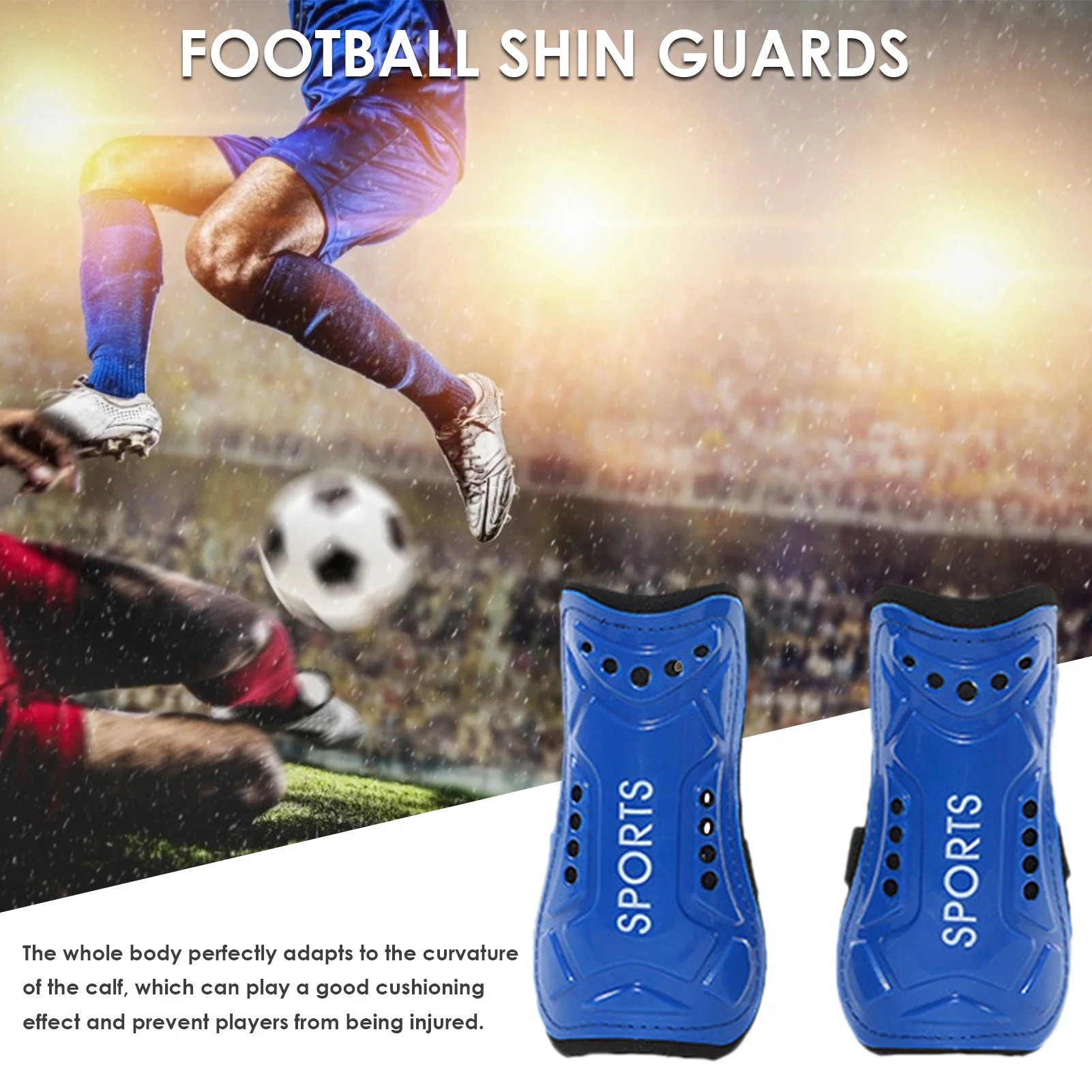 Generic 1 Pair Football Leg Guards With Child/Adult Soccer Training ...