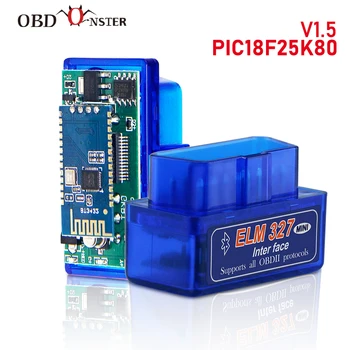 ELM327 Bluetooth V1.5 PIC18F25K80 OBD2 Scanner ELM 327 Bluetooth Android/PC Torque Car Code Scanner OBD2 Bluetooth Adapter 1.5
ELM327 Bluetooth V1.5 PIC18F25K80 OBD2 Scanner ELM 327 Bluetooth Android/PC Torque Car Code Scanner OBD2 Bluetooth Adapter 1.5