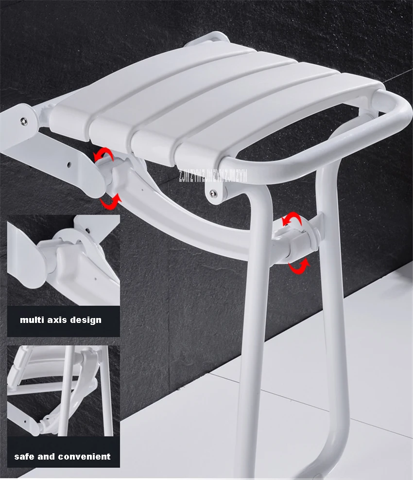 Description Picture 5 of itemAST7265 Folding Shower Chair Shower Folding Seat Bench Bath Stool Wall Mounted Stool Bathroom Wall Chair For Elderly Disabled