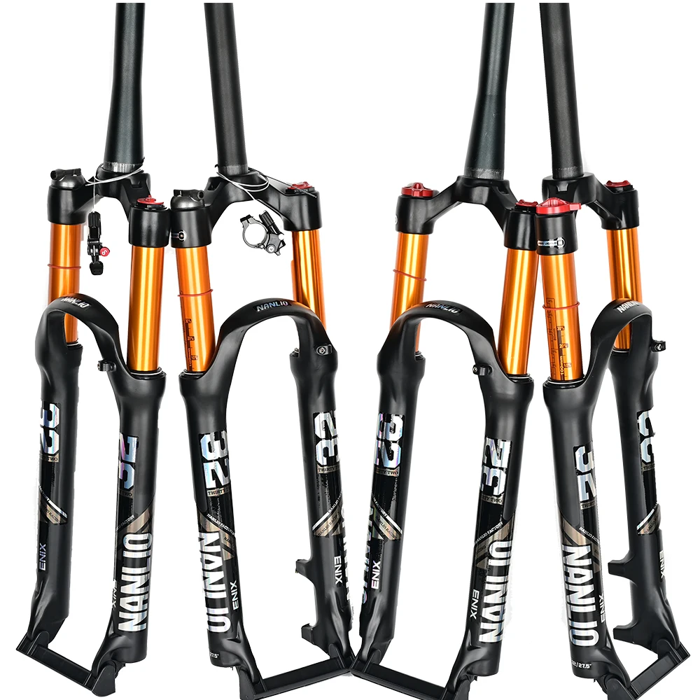NANLIO Magnesium Alloy MTB Bicycle Supension Fork Air 26/27.5/29er Inch Mountain Bike 32 RL100mm Fork For A Bicycle Accessories NANLIO Magnesium Alloy MTB Bicycle Supension Fork Air 26/27.5/29er Inch Mountain Bike 32 RL100mm Fork For A Bicycle Accessories