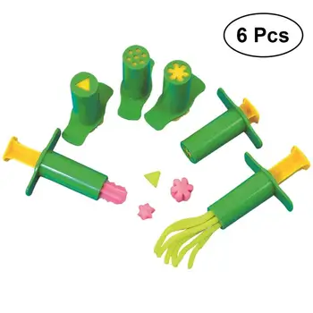 6pcs Plastic Extruding Syringes Dough Plasticine Mold Crafting Tool Set Children Toys
6pcs Plastic Extruding Syringes Dough Plasticine Mold Crafting Tool Set Children Toys