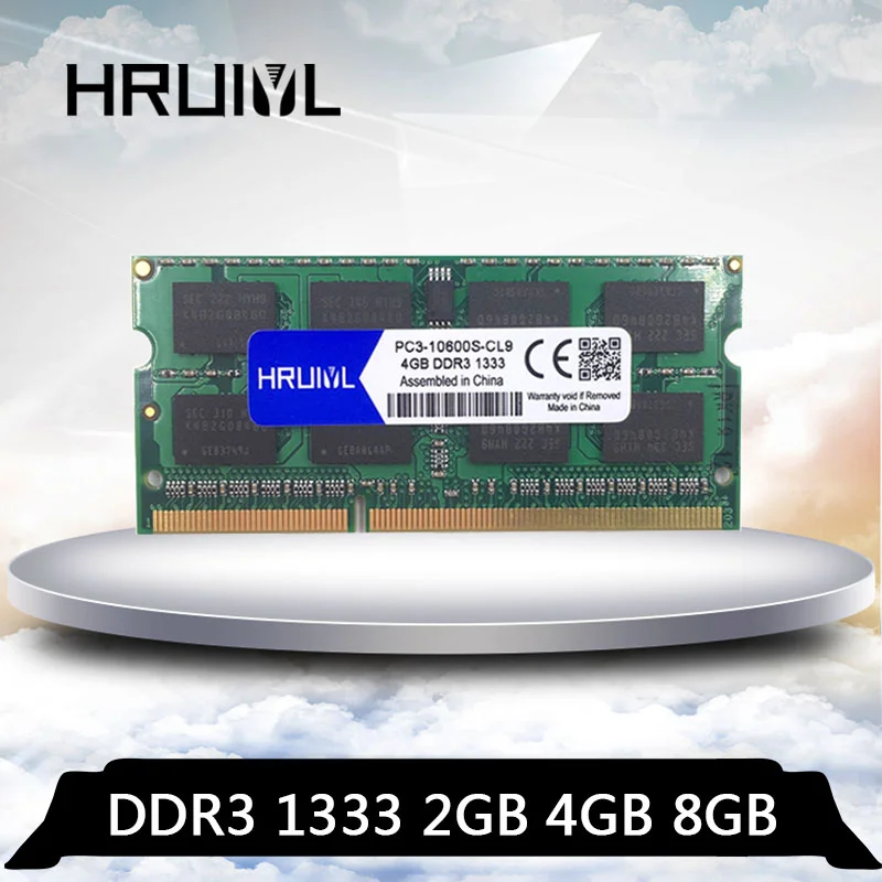 

HRUIYL Sodimm Ram PC3 10600 DDR3 2GB 4GB 8GB 1333Mhz 2G 4G 8G PC3-10600S 1333 MHZ 1.5V for Laptop Notebook RAM MemoriaMemory