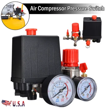 30-120PSI Air Compressor Pump Pressure Control Switch Manifold Relief Heavy Duty Regulator Air Pump Control Valve with Gauge
30-120PSI Air Compressor Pump Pressure Control Switch Manifold Relief Heavy Duty Regulator Air Pump Control Valve with Gauge