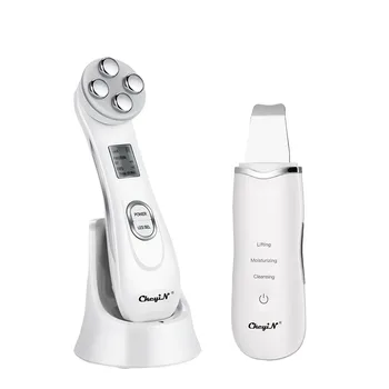 LED Photon Skin Rejuvenation RF Beauty Device Facial Lifting Whitening Machine + Ultrasonic Ion Deep Cleaning Face Skin Scrubber 
LED Photon Skin Rejuvenation RF Beauty Device Facial Lifting Whitening Machine + Ultrasonic Ion Deep Cleaning Face Skin Scrubber