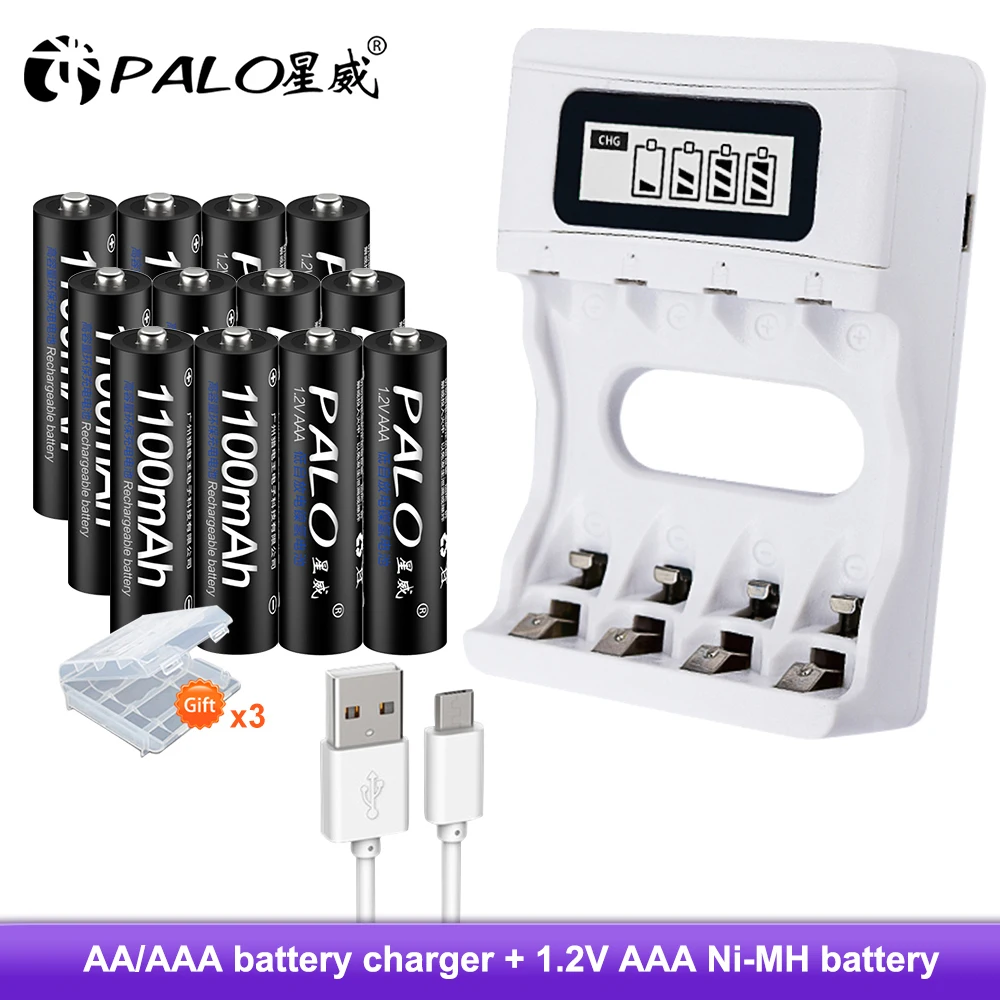 4 Slots Smart USB Intelligent LCD Display Battery Charger For AA / AAA NiCd NiMh Rechargeable Batteries+8pcs 1100mAh AAA Battery
4 Slots Smart USB Intelligent LCD Display Battery Charger For AA / AAA NiCd NiMh Rechargeable Batteries+8pcs 1100mAh AAA Battery