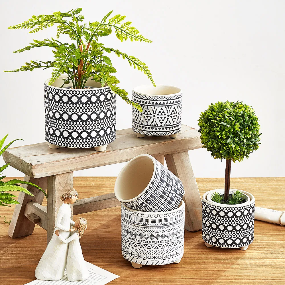 Cachepot for Flowers Ceramic Flower Pot Geometric Pattern Succulents Nordic Plant Pots Modern Home Decor balcony decorations
Cachepot for Flowers Ceramic Flower Pot Geometric Pattern Succulents Nordic Plant Pots Modern Home Decor balcony decorations