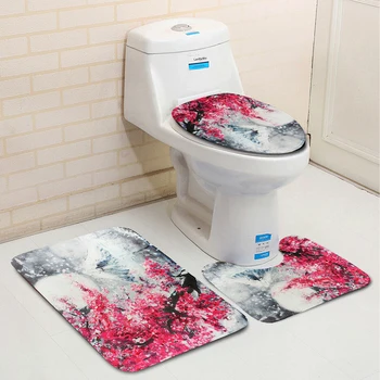 Japanese Style Print Bathroom Shower Curtain Toilet Lid Cover Non-Slip Carpet Non-toxic Odorless Soft
Japanese Style Print Bathroom Shower Curtain Toilet Lid Cover Non-Slip Carpet Non-toxic Odorless Soft