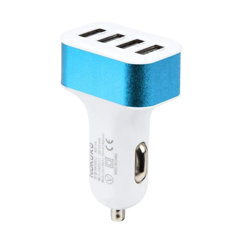 fit for Most Android phone and tablet with USB port Car USB Adapter Charger Charging Metal Socket 4 Port Mobile Phone 4.0A
fit for Most Android phone and tablet with USB port Car USB Adapter Charger Charging Metal Socket 4 Port Mobile Phone 4.0A