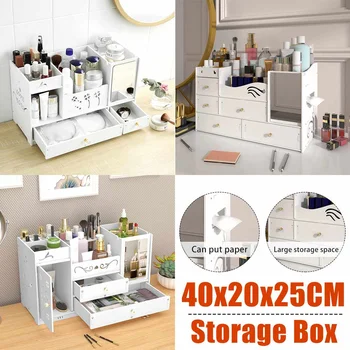 Desktop Cosmetic Storage Box Home Drawer Mirror Dresser Container Boxes Makeup Skin Care Jewelry Lipstick Shelf Organizer Case
Desktop Cosmetic Storage Box Home Drawer Mirror Dresser Container Boxes Makeup Skin Care Jewelry Lipstick Shelf Organizer Case