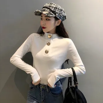Korean Version Of The Sweet Slim Thin Sleeve Button Top Half-high Collar Long-sleeved Shirt
Korean Version Of The Sweet Slim Thin Sleeve Button Top Half-high Collar Long-sleeved Shirt
