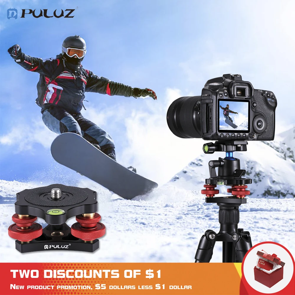 PULUZ DSLR Camera Leveling Base Head Tri-wheel Aluminum Alloy Adjustment Dials Leveling Base Ball Head for Camera Tripod Head
PULUZ DSLR Camera Leveling Base Head Tri-wheel Aluminum Alloy Adjustment Dials Leveling Base Ball Head for Camera Tripod Head