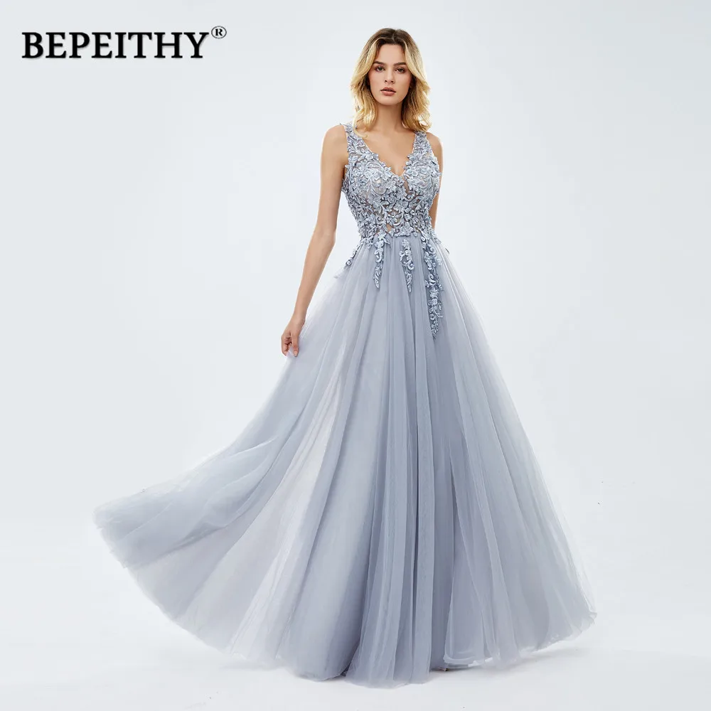 2019 A-linr Gray Long Dress Evening Dresses With Slit Robe De Mariee Elegant Lace Prom Party Gown платье вечернее
2019 A-linr Gray Long Dress Evening Dresses With Slit Robe De Mariee Elegant Lace Prom Party Gown платье вечернее