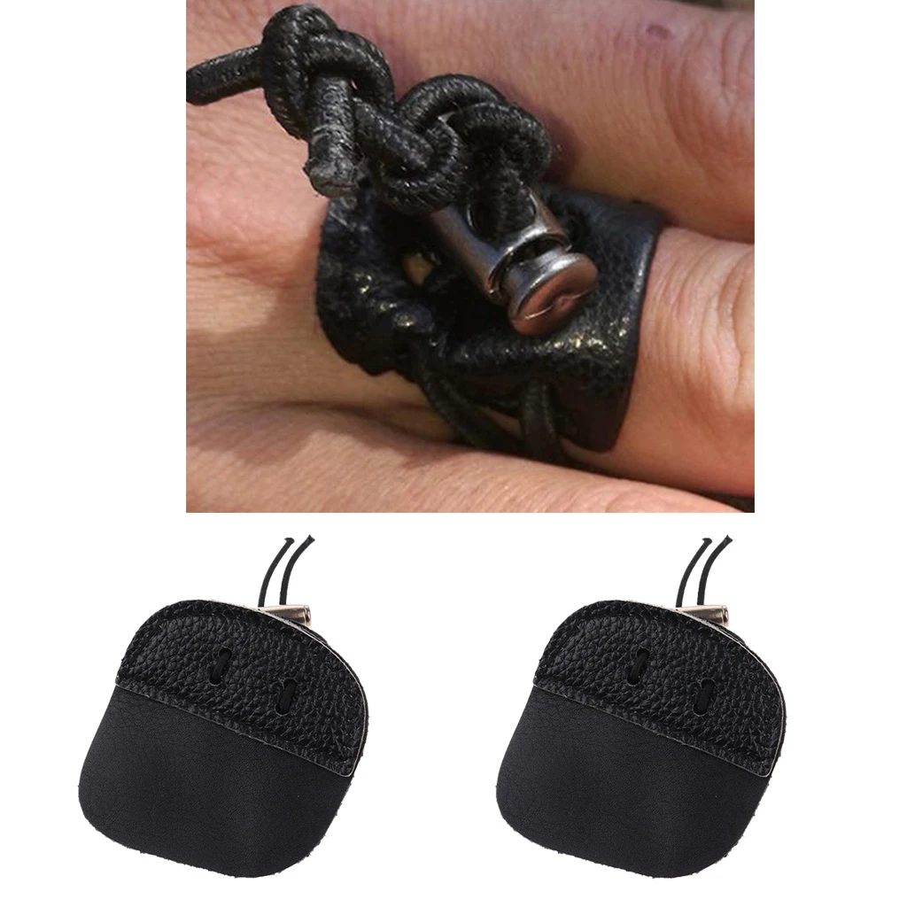 2x Outdoor Archery Hunting Finger Tabs Gear Recurve Bow Archery Gear for Men Women 2x Outdoor Archery Hunting Finger Tabs Gear Recurve Bow Archery Gear for Men Women