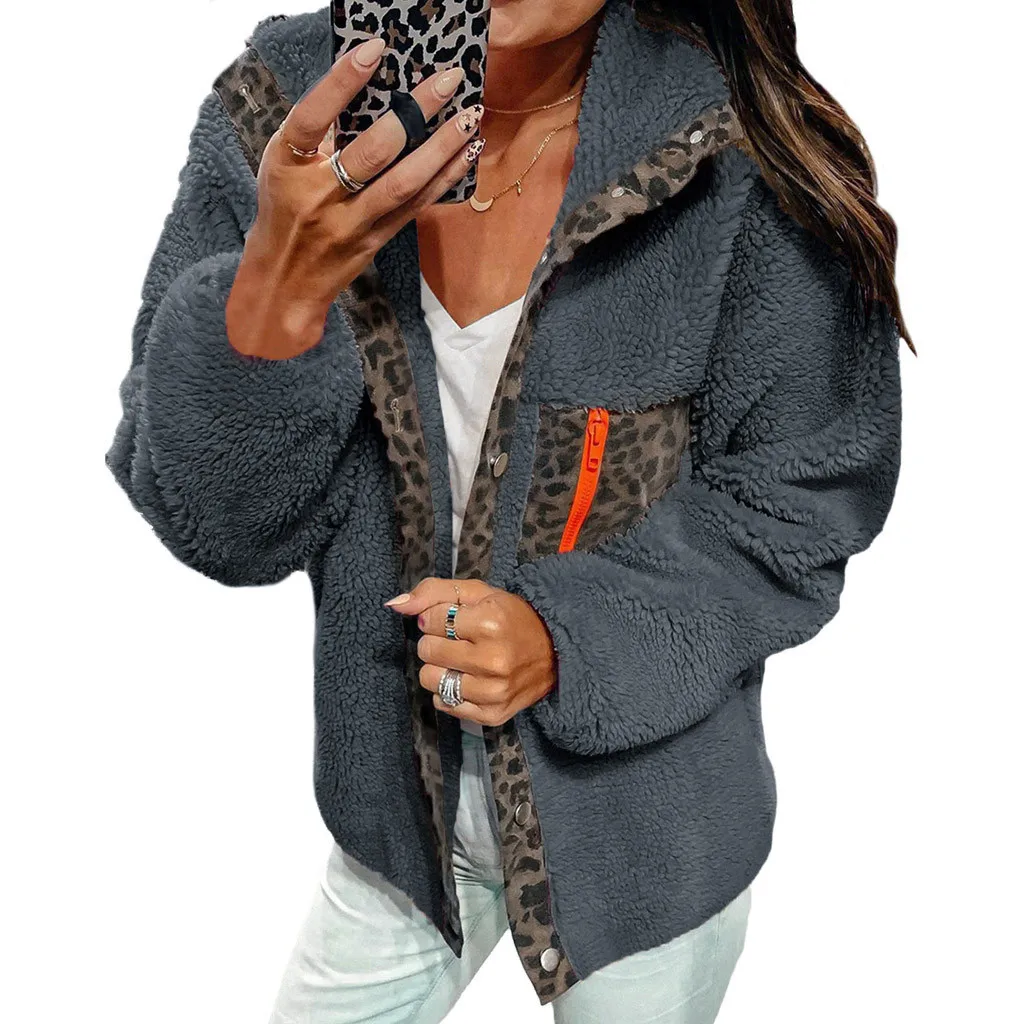 JAYCOSIN Women's Leopard Print Jacket Button Long Sleeve Plush Jacket Casual Warm Loose Fashion Coat Daily Wild Trend
JAYCOSIN Women's Leopard Print Jacket Button Long Sleeve Plush Jacket Casual Warm Loose Fashion Coat Daily Wild Trend