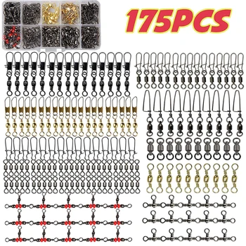 Easy Catch 175Pcs/Box Fishing Swivel Kit Ball Bearing Swivel Snap Safety Snap High Strength Fish Line Connector
Easy Catch 175Pcs/Box Fishing Swivel Kit Ball Bearing Swivel Snap Safety Snap High Strength Fish Line Connector