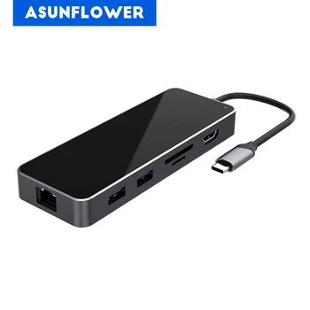 10 IN 1 / 11 IN 1 USB HUB Type C to HDMI RJ45 VGA USB 3.0 2.0 PD Charge 3.5mm Jack TF SD Card Reader for MacBook USB C Splitter 
10 IN 1 / 11 IN 1 USB HUB Type C to HDMI RJ45 VGA USB 3.0 2.0 PD Charge 3.5mm Jack TF SD Card Reader for MacBook USB C Splitter