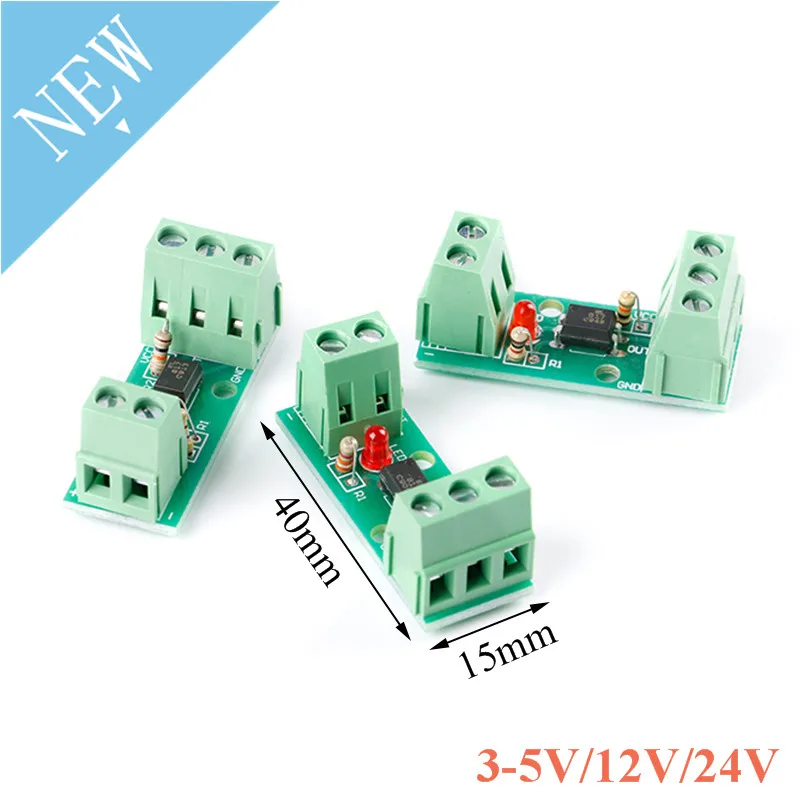 

1 Channel Way Optocoupler Isolation Module PC817 EL817 3V-5V 12V 24V Photoelectric Isolator Rail Holder PLC Drive Motor Board